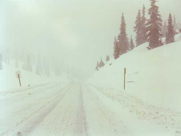 Colorado mountain snow and fog-route
 Colorado travel experiences - now it's snow on roads in the mountains - to be honest I've been pretty scared ....