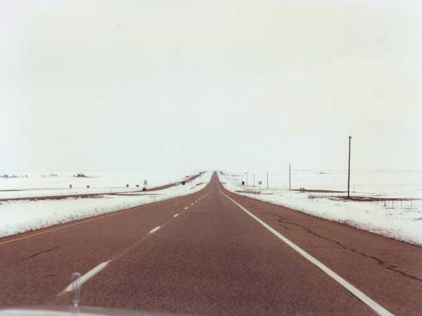 Colorado Highway - the road climbs constantly into the mountains
Colorado travel experiences - the wide band of road leading into the mountains