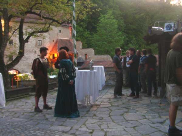 The work is done - waiting for the guests of the castle events
Event design planning - the gastronomic staff waiting in medieval costumes for the arrival of guests.  Shall we design your event - mail us:  office@milo-designs.com