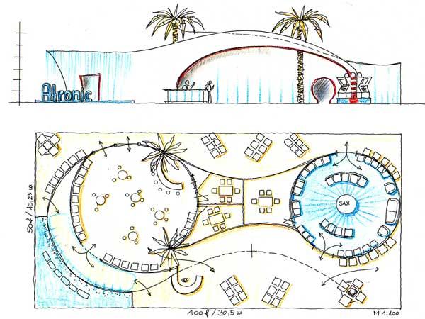 Casino booth design for the G2 in Las Vegas - Version 2
Casino Exhibition design for the G2 - for this design I got the order -  a fair construction company from Las Vegas built the booth - and Atronic got the prize for the best booth design. So we had success together!