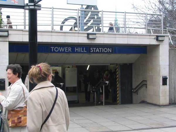 London Tower - from the subway on the way to the Tower
The London Tower is naturally one of the highlights of a London trip - and here we come out of subway on the way to see this historical center.