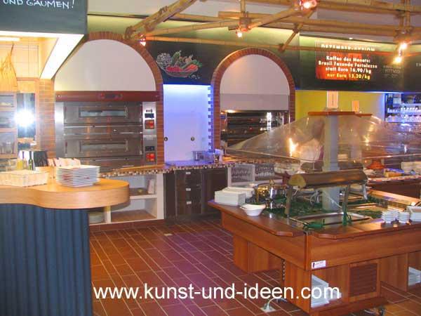 Pizza in the "Coffe-In" restaurant interior decoration design
Gastronomy restaurant and bar planning design - pizza and grill area in the restaurant theme design of the ''Coffe-In''.   If you are interested - please take contact:  office@milo-designs.com