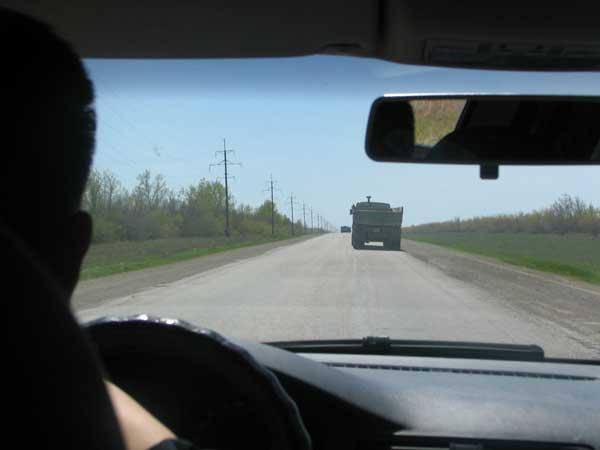 The freeways give an idea of adventures...
Many kilometers up to the next city always straight forward through the stepe of Kazakhstan