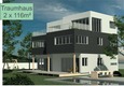 Wooden prefabricated house EVA - a 2 family house - with 2 x 116m residential areas
