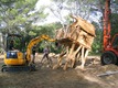 Freiluft Kinder Spielplatz Design - Fundament Arbeiten für ein Baumhaus