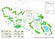 Abenteuer Minigolf Grundrissplan mit Gastronomie und Attraktionen Design Planung